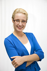 Image showing Portrait of a young attractive business woman
