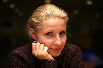 Image showing Portrait of a young attractive woman