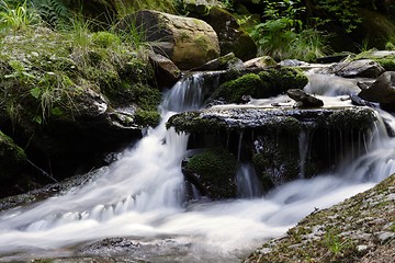 Image showing   waterfall on mountains river