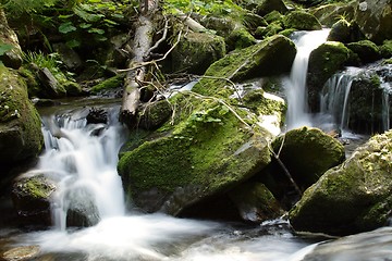 Image showing   waterfall on mountains river