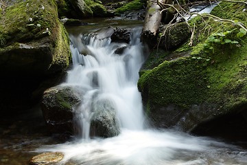 Image showing   waterfall on mountains river