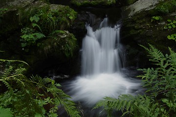 Image showing   waterfall on mountains river