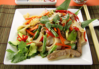 Image showing Beef Noodle Stirfry