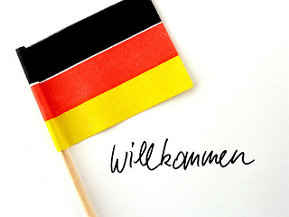 Image showing willkommen