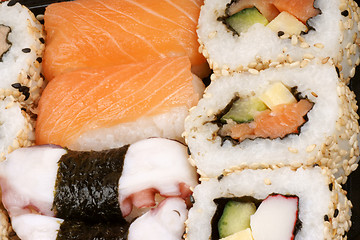 Image showing Sushi background