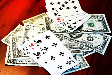 Image showing dollars and cards