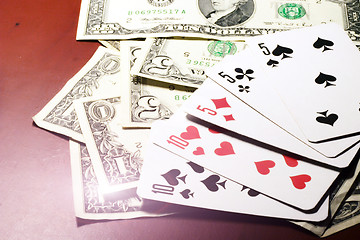 Image showing dollars and cards