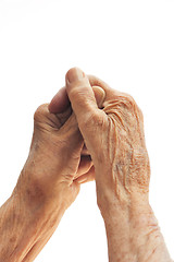 Image showing Senior woman's hands isolated on white