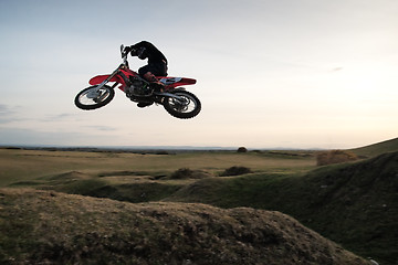 Image showing Motor cross rider