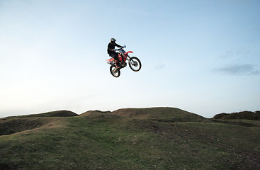 Image showing Motor cross rider