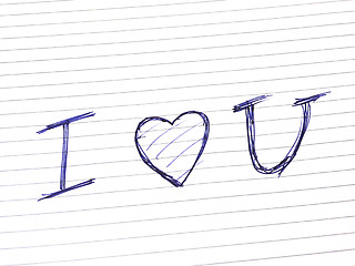 Image showing I love you