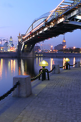 Image showing torch on quay of the Moscow-river, Russia