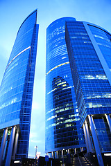 Image showing skyscrapers at evening