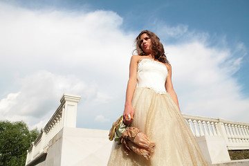 Image showing horizontal portrait of the bride