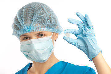 Image showing nurse in gloves