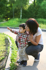 Image showing mother and son