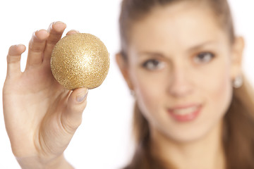 Image showing woman shows a candle