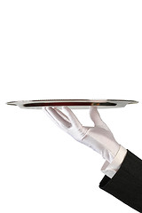 Image showing waiter hand