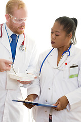 Image showing Two doctors in heavy discussion
