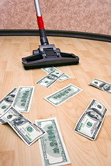 Image showing Dollars on the floor