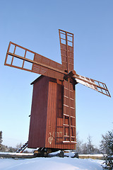 Image showing Red Wooden Mill