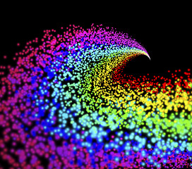 Image showing Rainbow particles