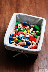 Image showing box of wooden blocks