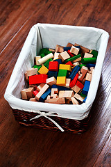 Image showing box of wooden blocks