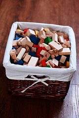 Image showing box of wooden blocks