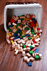Image showing box of wooden blocks