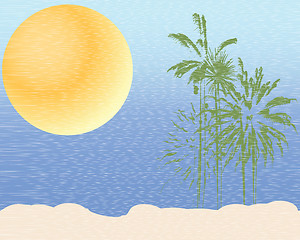 Image showing palm trees tropical