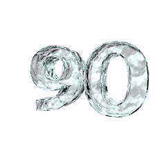 Image showing frozen number ninety