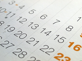 Image showing Calendar