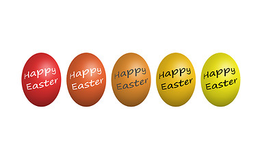 Image showing Colorful easter eggs isolated on white