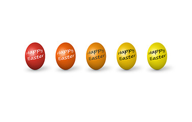 Image showing Colorful easter eggs isolated on white
