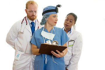 Image showing Three Medical Healthcare Staff