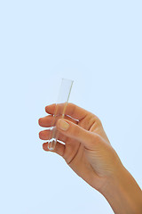 Image showing Hand holding test tube - isolated