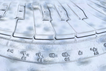 Image showing keys of the piano