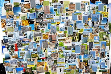 Image showing Pile of photos background