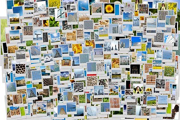 Image showing Pile of photos background
