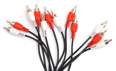 Image showing Red and white connectors