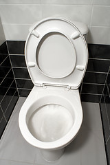 Image showing Open toilet seat