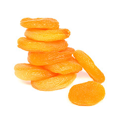 Image showing Dried apricots column