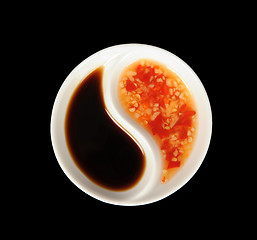 Image showing Yin Yang sauces