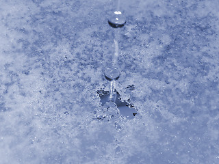 Image showing Water drops on Ice