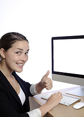 Image showing Office woman is pretty