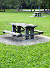 Image showing Park tables