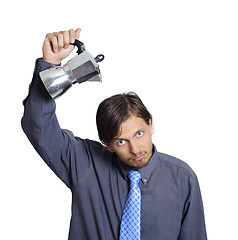 Image showing Man needs his coffee