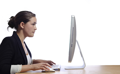 Image showing Office worker on white