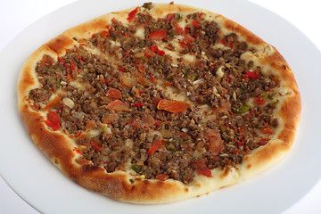 Image showing Fatayah with meat topping